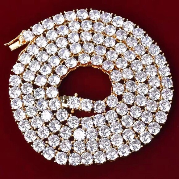 Other Other - Gold Tennis Necklace 20 Inch